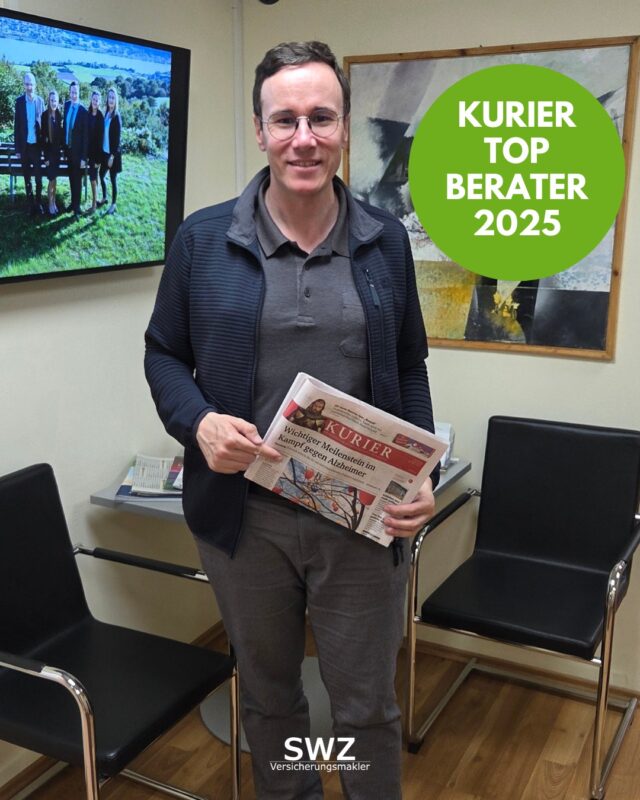 KURIER „TOP BERATER 2025“ – SWZ Versicherungsmakler | Top-Versicherungsmakler 🤗

Bereits zum zweiten Mal wurden wir vom Kurier und Institut IMWF für unsere Arbeit ausgezeichnet. 🏆

Ein herzliches DANKE an die Tageszeitung @kurier und das IMWF - Institut für Management- und Wirtschaftsforschung für die Auszeichnung (https://imwf.at/) zum TOP BERATER des Landes. 

Die ganze Studie gibt es hier zu lesen:
👉🏼 https://imwf.at/studien/siegelstudien/top-berater-2025/

#swzversicherungsmakler #versicherung #versicherungsmakler #unabhängigerversicherungsmakler